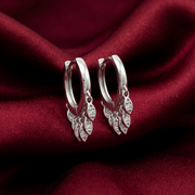 Elegant 925 Sterling Silver Pendant with Chain & Earrings Set